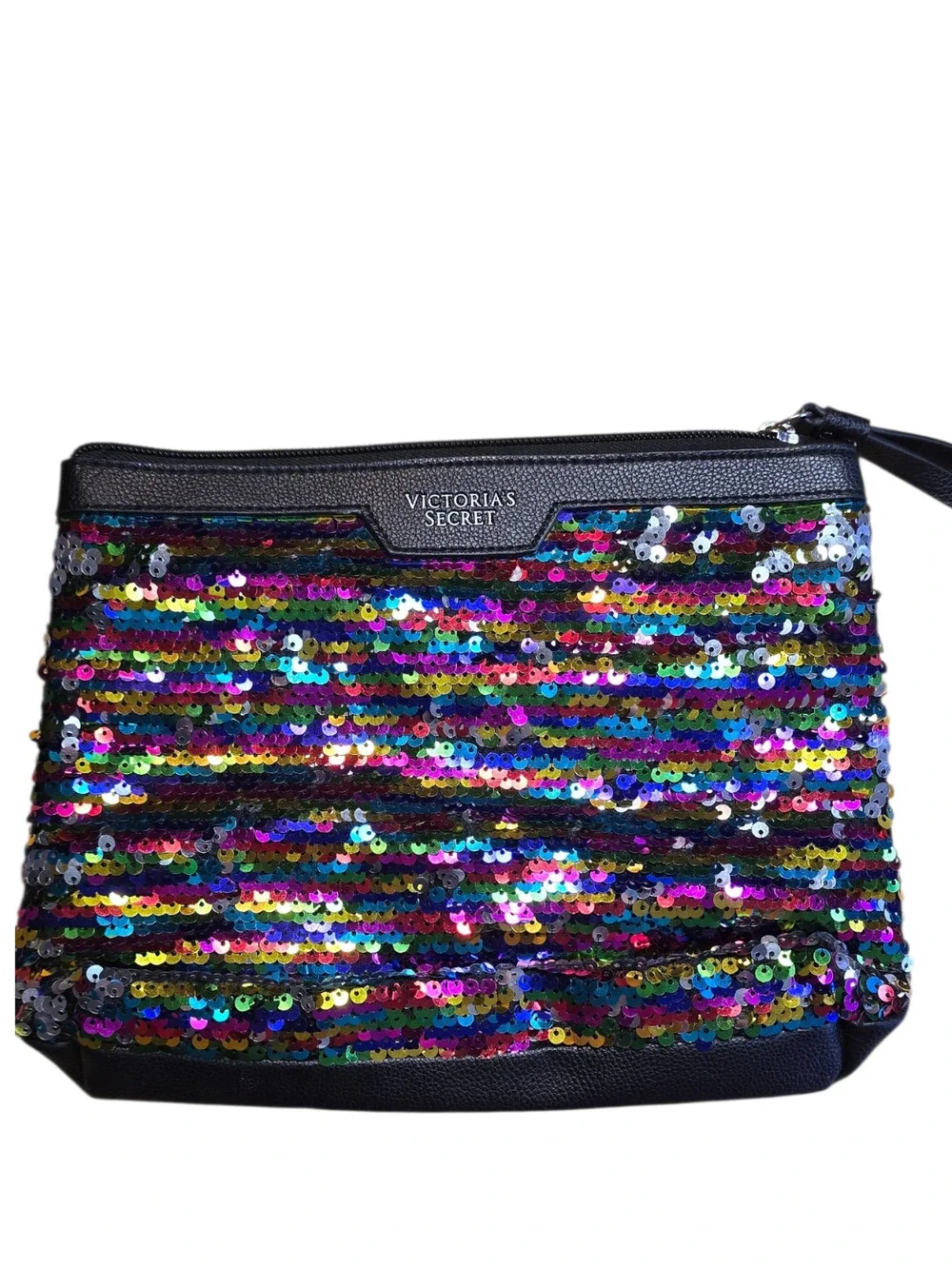 Y2k Style Sequin Rainbow Victiorias Secret Makeup Bag Coquette